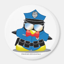 Police Penguin Fridge Magnet