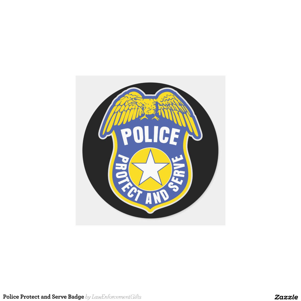 Police Protect And Serve Badge 