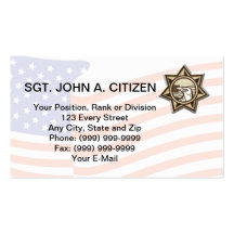 police sheriff deputy law enforcement card business card