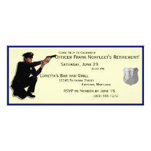 Policeman Custom Retirement Party Invitations