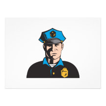 Policeman Police Officer Custom Invitation