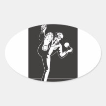 Policeman Police Officer Oval Sticker