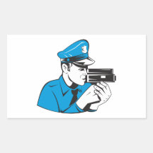 Policeman Police Officer Speed Camera Sticker
