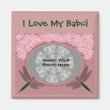 Polish Grandmother Love My Babci Daisies Magnet