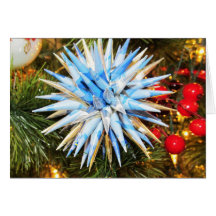 Polish Star Christmas Ornament Greeting Card