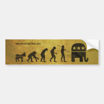 Political Evolution Bumper Stickers
