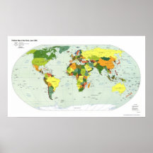Political Map of The World - 1998 Poster