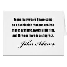 Political quotes by John Adams Cards