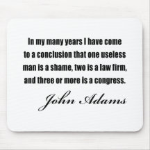 Political quotes by John Adams Mouse Mat