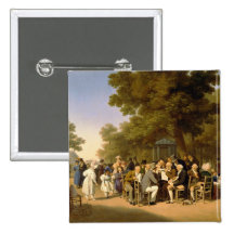 Politicians in the Tuileries Gardens, 1832 Pinback Buttons