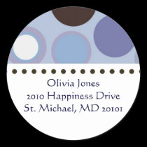 Polka Dot Address Label stickers
