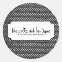 Polka Dot Business Stickers