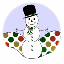 Polka Dot Christmas Snowman Acrylic Cut Out