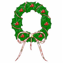 Polka Dot Christmas Wreath Photo Sculpture