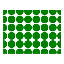 Polka Dot Circles & Spots : Green Polka Dots Post Cards