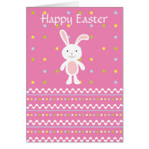 Polka Dot Easter Bunny Card