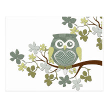 Polka Dot Owl in Tree Post Cards