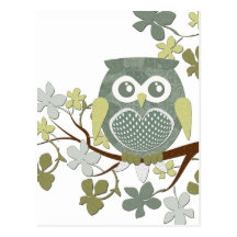 Polka Dot Owl in Tree Postcard