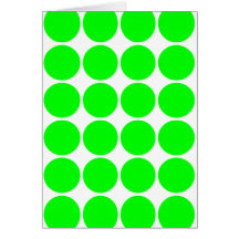 Polka Dot Pattern Print Design : Lime Polka Dots Greeting Cards
