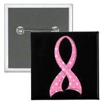 Polka Dot Pink Ribbon Breast Cancer