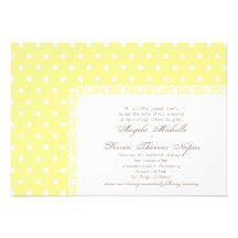 Polka Dots and Lace Wedding Invitation