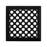 Polka Dots On A Black Background Jewelry Boxes