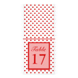 Polka Dots Red + Custom Colour Customised Rack Card