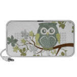 Polka Tree Owl Doodle Travel Speakers