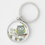 Polka Tree Owl Keychain