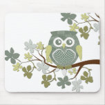 Polka Tree Owl Mousepad