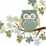 Polka Tree Owl Photo Sculpture