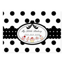 Polkadot Cupcakes Business Card Template