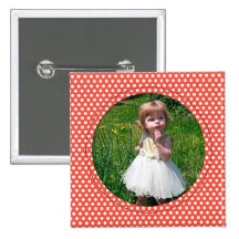Polkadot Frame in red Buttons