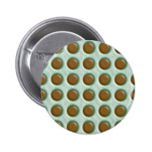Polkadots - Chocolate Mint Pinback Buttons