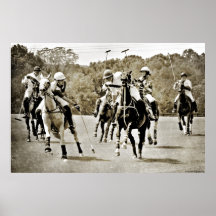 Polo Horses Galloping Print