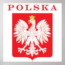 Polska Eagle Red Shield Poster