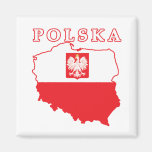 Polska Map With Eagle Refrigerator Magnet