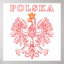 Polska With Red Polish Eagle Print