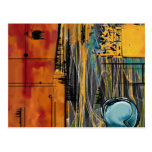 Pomegranate & Blueberry Orange Juice Abstract Post Cards