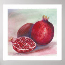 pomegranate fruit print