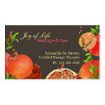 Pomegranate: Massage & Spa Appointment Cards Business Card Template