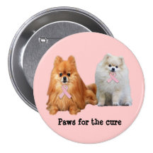 Pomeranian Breast Cancer Button