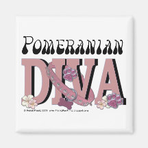 Pomeranian DIVA Fridge Magnet
