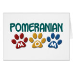 POMERANIAN Mum Paw Print 1 Greeting Card
