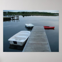 Pond and Boats Poster