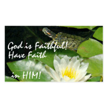 Pond God is Faithful! Card Business Card Templates