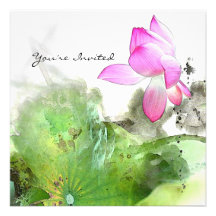 POND LOTUS l Chinese Brush Painting Art Custom Announcement