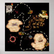 Pond Mile Treasure Map Print
