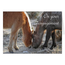 Ponies engagement card
