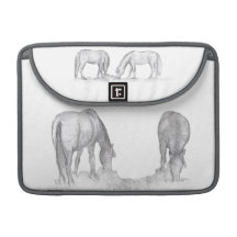 ponies grazing macbook pro flap sleeve sleeves for MacBooks